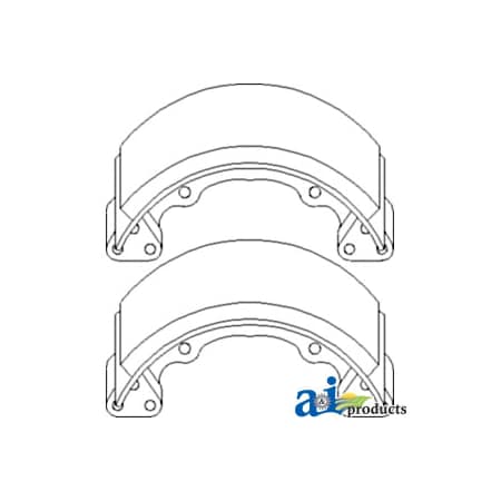 A & I Products Brake Shoe Set 4.7" x1.6" x5.8" A-66385-22390